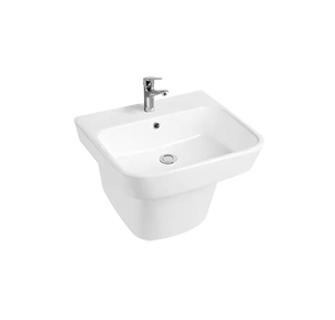 Square Wall-hung Basin With Semi Pedestal